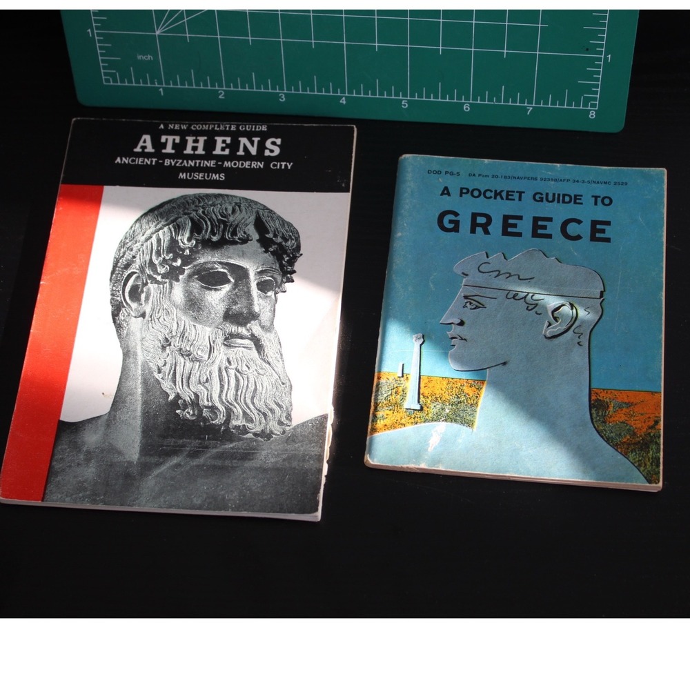 Vintage Greece Travel Guide Lot Athens Museum Guide DOD Pocket Guide to Greece